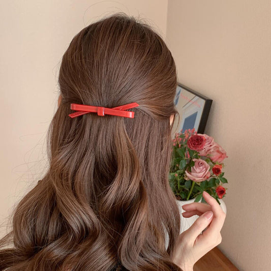 Red Bow Barrette