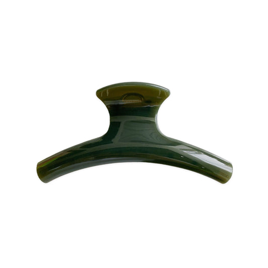 Dark Green Arch Claw Clip