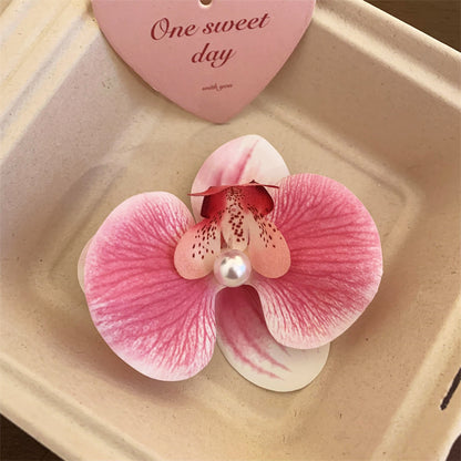 Pink Orchid Hair Clip